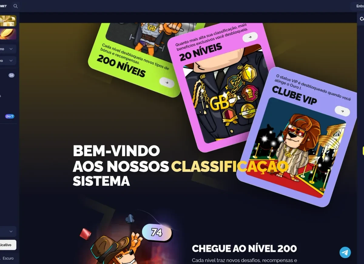 Goldbet: a página do sistema de níveis